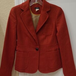 J. Crew Women's Vibrant Red Blazer